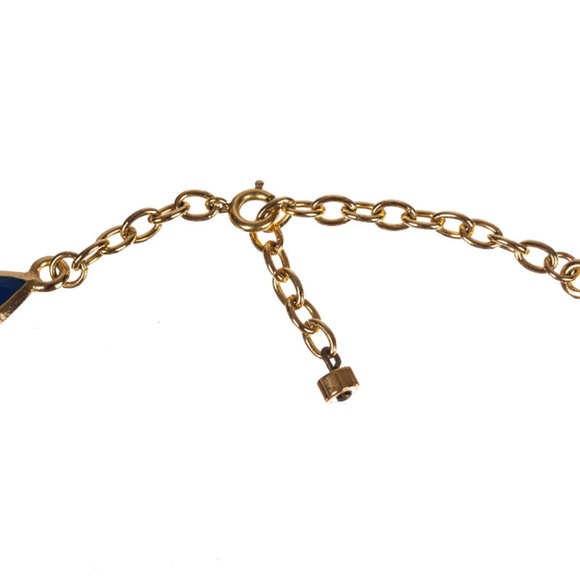 Balenciaga Two-Piece Gold and Blue Enamel Flower S - Picture 6 of 7